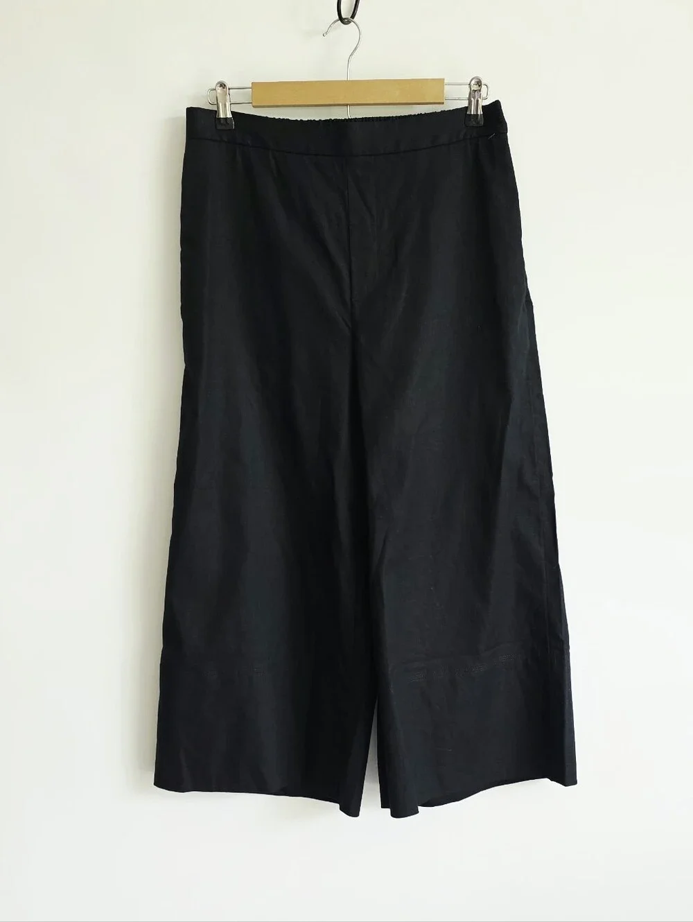 Banana Republic Anyday Wide-Leg High-Rise Linen-Blend Cropped Pant Women Size M